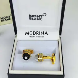 دکمه سر آستین طلایی مون بلان Montblanc