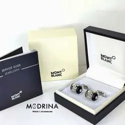 دکمه سردست نقره ای مون بلان Montblanc