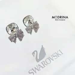 گوشواره پاپیون سواروسکی Swarovski