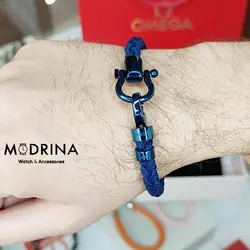 دستبند امگا کنفی سورمه ای 007