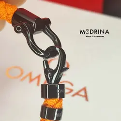 دستبند امگا کنفی نارنجی مشکی 007