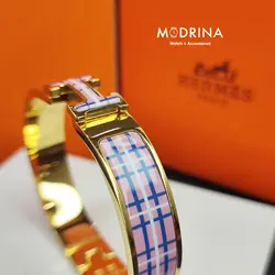 دستبند زنانه هرمس (Hermes) طرح دار صورتی