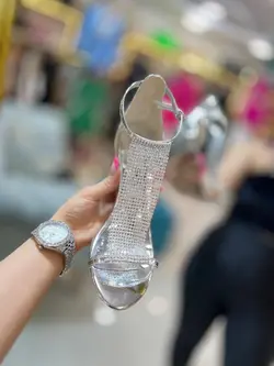 کفش توری نگینی