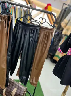 شلوار چرم راسته مام