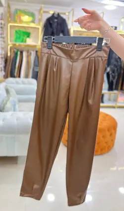 شلوار چرم راسته مام