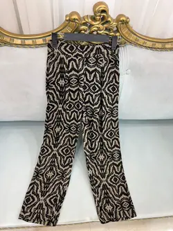 شلوار لینن طرح دار