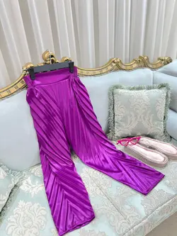 شلوار پلیسه ساتن زیبا