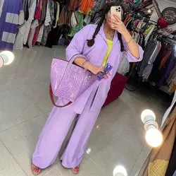 ست مانتو شلوار بغل چین(۱۹۰۳۲)