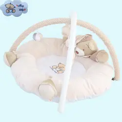 تشک بازی کودک مدل خرس، رنگ کرم