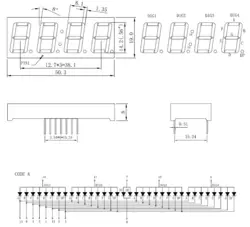 سون سگمنت 4 تایی قرمز با دو نقطه وسط - 4 Digit Seven Segment