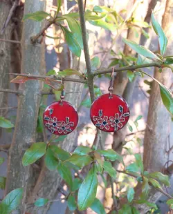 نیم ست مسی میناکاری - صنایع دستی هنرزی