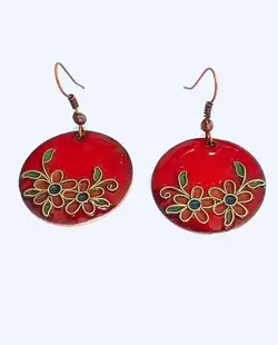 نیم ست مسی میناکاری - صنایع دستی هنرزی