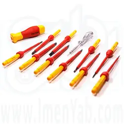 پیچ گوشتی عایق برق 12 عددی کیفی Tolsen