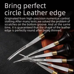 WUTA Leather Edge Beveler PRO Skiving Craft Work Tools M390 Die Steel Ebony Handle Cutter Edger Creaser Skiver available 6Size