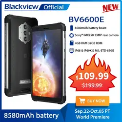 خرید گوشی بلک ویو از علی اکسپرس Blackview BV6600E IP68 Waterproof Smartphone 8580mAh Rugged Phone Octa Core 4GB 32GB 5.7