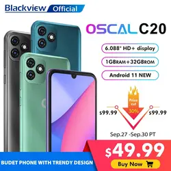 خرید گوشی بلک ویو از چین BLACKVIEW OSCAL C20 Smartphone 1GB 32GB 6.088