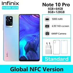 خرید گوشی اینفینیکس Infinix Note 10 Pro NFC Support 6.95'' Display Smartphone Helio G95 64MP Camera 33W Super