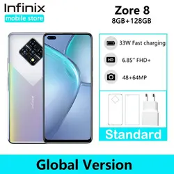 خرید گوشی اینفینیکس از چین Global Version Infinix Zero 8 8GB 128GB Mobile Phone 6.85'' FHD 90Hz Full Screen 64MP Quad Camera 4500mAh