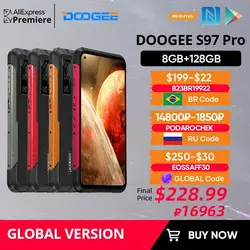 خرید گوشی دوجی اس 97 از علی اکسپرس DOOGEE S97 Pro Rugged Phone 40m Laser Rangefinder 48MP QuadCamera Cellphone Helio G95 Octa Core 8GB 128GB