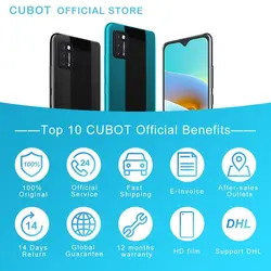 خرید گوشی کوبات از علی اکسپرس Cubot J8 Smartphone 5.5 Inch Triple Camera Android 10 Dual SIM Card Telephone 3100mAh Battery