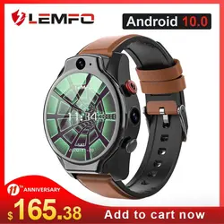 خرید ساعت هوشمند LEMFO LEM14 Smart Watch 4G 5ATM Waterproof Android 10 Helio P22 Chip 4G 64GB LTE 4G SIM 1100mAh Face ID 2021 Dual Camera for Men