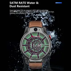 خرید ساعت هوشمند LEMFO LEM14 Smart Watch 4G 5ATM Waterproof Android 10 Helio P22 Chip 4G 64GB LTE 4G SIM 1100mAh Face ID 2021 Dual Camera for Men