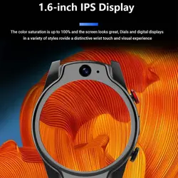 خرید ساعت هوشمند LEMFO LEM14 Smart Watch 4G 5ATM Waterproof Android 10 Helio P22 Chip 4G 64GB LTE 4G SIM 1100mAh Face ID 2021 Dual Camera for Men