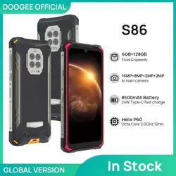 خرید گوشی دوجی اس 86 از علی اکسپرس DOOGEE S86 Rugged Smart Phone 6GB 128GB 8500mAh Super Battery Smartphone IP68/IP69K