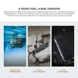 خرید گوشی دوجی اس 40 پرو از علی اکسپرس DOOGEE S40 Pro Android 10 Rugged Mobile Phone IP68/IP69K 4GB RAM 64GB ROM Waterproof