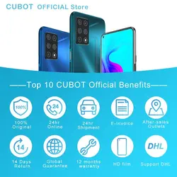 خرید گوشی کوبات از علی اکسپرس Cubot X30 Cellphone Global Version 48MP Five Camera 32MP Selfie 8GB 256GB NFC 6.4