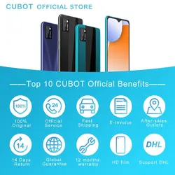خرید گوشی کوبات از علی اکسپرس Cubot Note 7 Mobile Phone Android 10 Triple Camera 13MP 4G LTE Dual SIM Card Celular 5.5