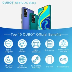 خرید گوشی موبایل کوبات از علی اکسپرس Cubot P40 Smartphone NFC 4GB 128GB Rear Quad Camera 20MP Selfie 6.2 Inch 4200mAh