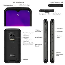 خرید گوشی موبایل یولفون از علی اکسپرس Ulefone Armor 9 Rugged Mobile Phone Thermal Imaging Camera FLIR® Android 10 Smartphone Helio P90 128GB