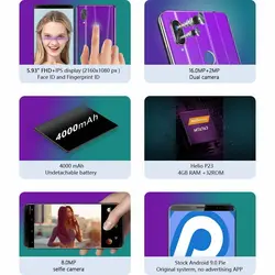 خرید گوشی کوبات از علی اکسپرس Cubot X19 S Smartphone Helio P23 Octa-Core Dual Camera 16MP 5.93