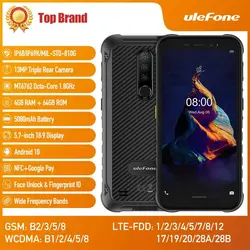 خرید گوشی یولفون آرمور ایکس 8 Ulefone Armor X8 Rugged Waterproof Smartphone Android10 5.7-inch Cell Phone 4GB 64GB ip68 Octa-core