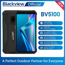 خرید گوشی بلک ویو از علی اکسپرس Blackview Global Version BV5100 4GB 64GB Mobile Phone IP68 Waterproof Rugged Phone 5580mAh 5.7