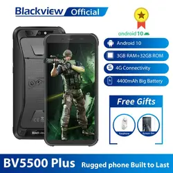 خرید گوشی بلک ویو از علی اکسپرس Blackview 2020 BV5500 Plus Rugged Smartphone IP68 Waterproof 3GB 32GB Android 10.0