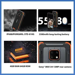 خرید گوشی بلک ویو از علی اکسپرس Blackview BV4900 Pro IP68 Rugged Phone 4GB 64GB Octa Core Android 10 Waterproof Mobile Phone 5580mAh