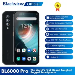 خرید گوشی بلک ویو از علی اکسپرس Blackview BL6000 Pro 5G Smartphone IP68 Waterproof 48MP Triple Camera 8GB RAM 256GB ROM 6.36 Inch