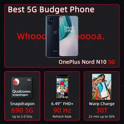 خرید گوش یوان پلاس نورد 10 از علی اکسپرس OnePlus Nord N10 5G OnePlus Official Store World Premiere Global Version 6GB 128GB
