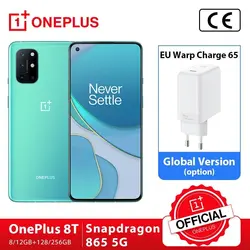 خرید وان پلاس 8 تی از علی اکسپرس Global Rom OnePlus 8T 8 T OnePlus Official Store 8GB 128GB Snapdragon 865 5G Smartphone 120Hz AMOLED