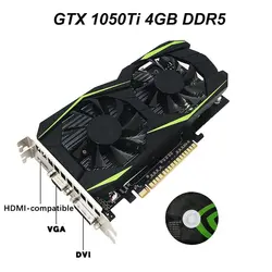 خرید کارت گرافیک از علی اکسپرس Professional GTX1050TI 4GB DDR5 Graphics Card Green 128Bit HDMI DVI VGA GPU Game Video Card For NVIDIA PC - ایران علی اکسپرس