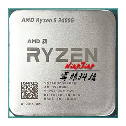 خرید سی پی یو از علی اکسپرس AMD Ryzen 5 3400G R5 3400G 3.7 GHz Quad-Core Eight-Thread 65W CPU Processor L3=4M YD3400C5M4MFH Socket AM4 New but no fan