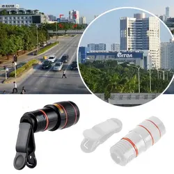 خرید لنز دوربین گوشی از علی اکسپرس 2020 New Universal 20X Clip-On Telephoto Telescope Camera Mobile Phone Zoom lens for most