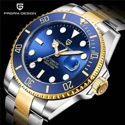 خرید ساعت مچی مردانه از علی اکسپرس PAGANI Design Top Brand Luxury Men Watches Gold Mechanical Stainless Steel Sapphire Glass Sport Waterproof 100M Clock PD-1639