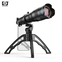 خرید لنز دوربین گوشی از علی اکسپرس APEXEL APL-JS36XJJ04 HD 36X Metal Single-tube Telescope Telephoto Lens Optic Phone Camera Lens Monocular with Mini Selfie Tripod