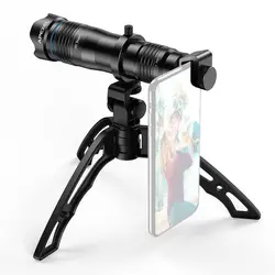 خرید لنز دوربین گوشی از علی اکسپرس APEXEL APL-JS36XJJ04 HD 36X Metal Single-tube Telescope Telephoto Lens Optic Phone Camera Lens Monocular with Mini Selfie Tripod