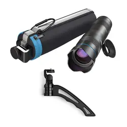 خرید لنز دوربین گوشی از علی اکسپرس APEXEL APL-JS36XJJ04 HD 36X Metal Single-tube Telescope Telephoto Lens Optic Phone Camera Lens Monocular with Mini Selfie Tripod