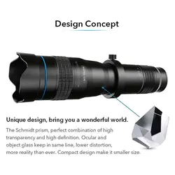 خرید لنز دوربین گوشی از علی اکسپرس APEXEL APL-JS36XJJ04 HD 36X Metal Single-tube Telescope Telephoto Lens Optic Phone Camera Lens Monocular with Mini Selfie Tripod