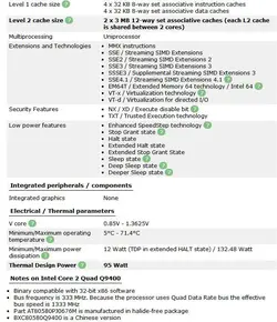 خرید سی پی یو اینتل INTEL CORE 2 QUAD-Core Q9400 Processor 2.66GHz 6MB L2 Cache FSB 1333 Desktop 95W LGA 775